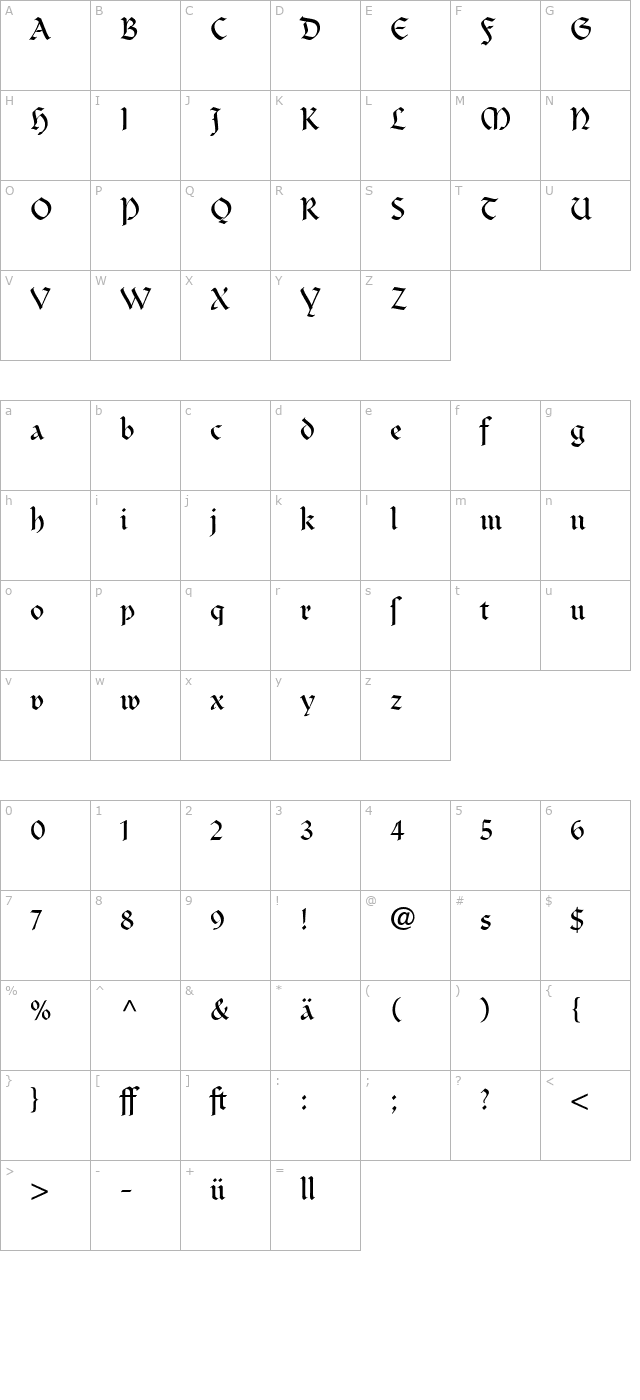 clairvauxdfr character map