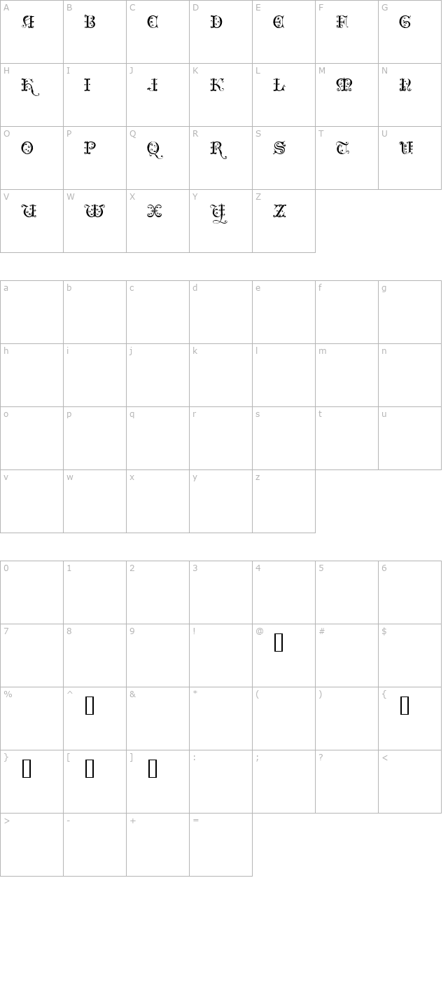 Clairveaux Demo character map