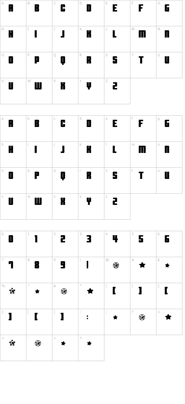 Clearwerkkraftremix character map