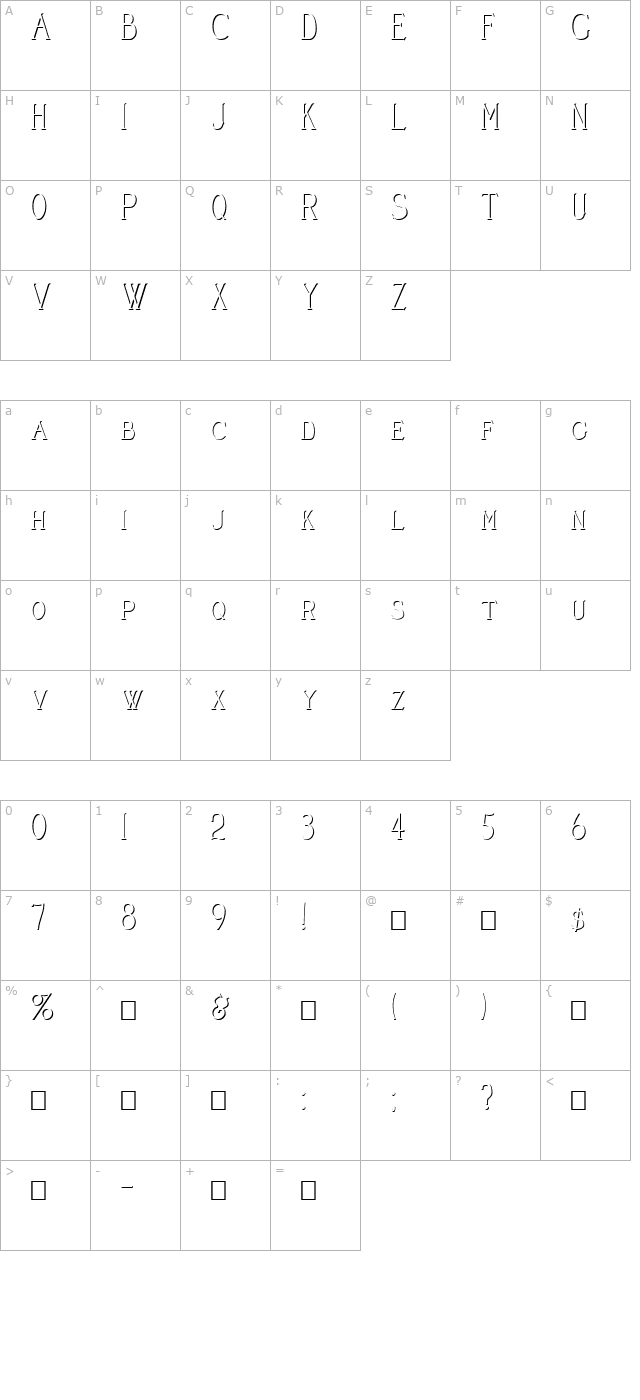 cleavers-juvenia-embossed character map