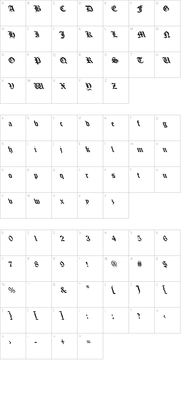 Cloister_ Black Light Lefty character map