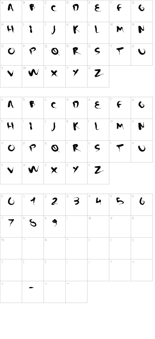 cm-squish character map