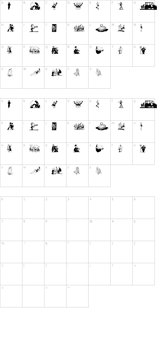 Cobb Shinn Stock Cuts XIV character map