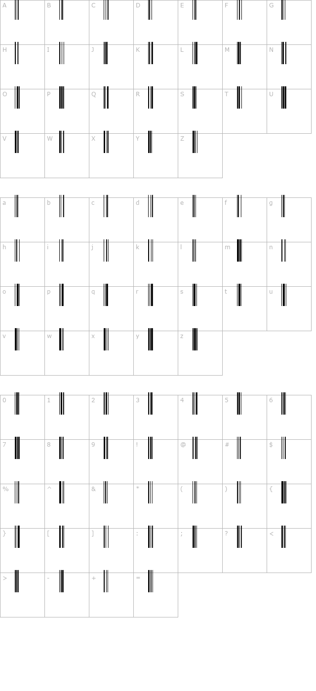 code-128-eh character map