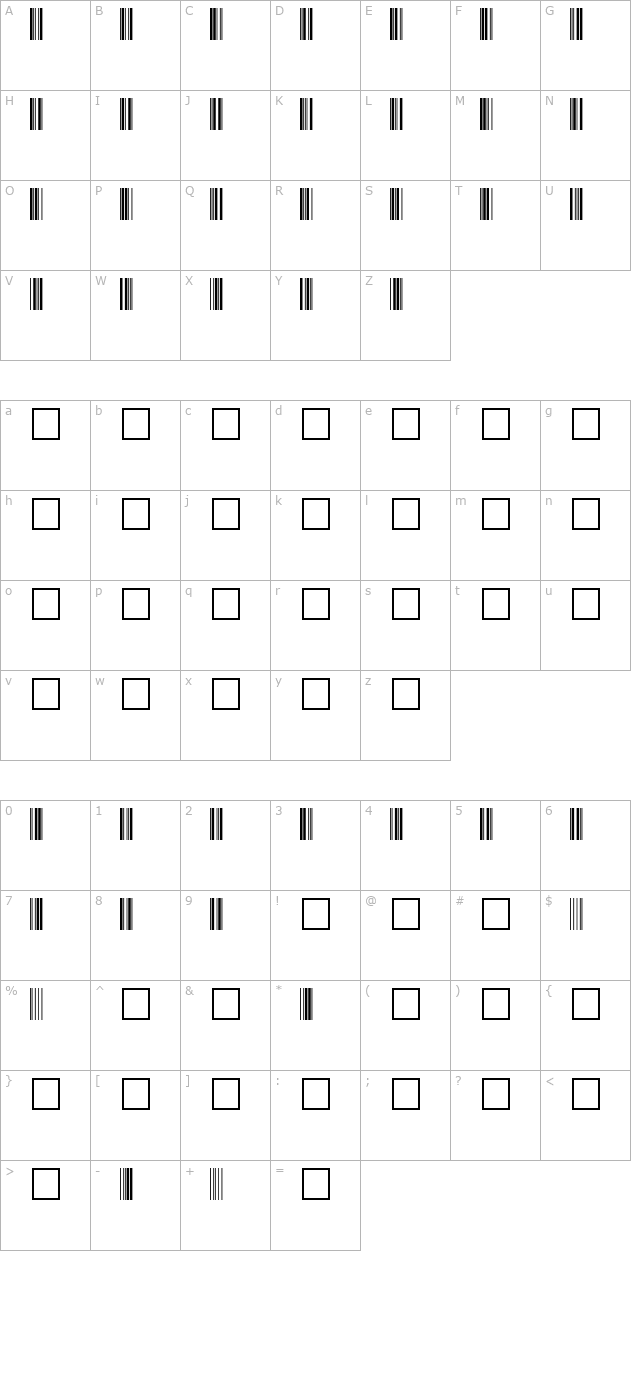 code-39-30 character map