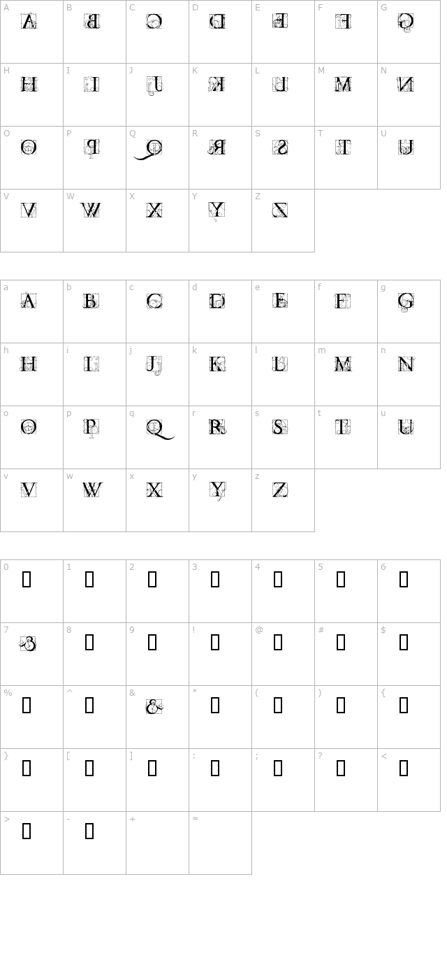 codex character map