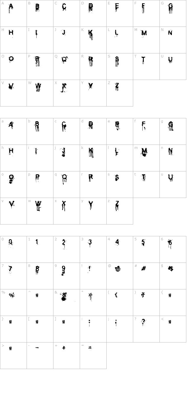 Cold Night for Alligators character map