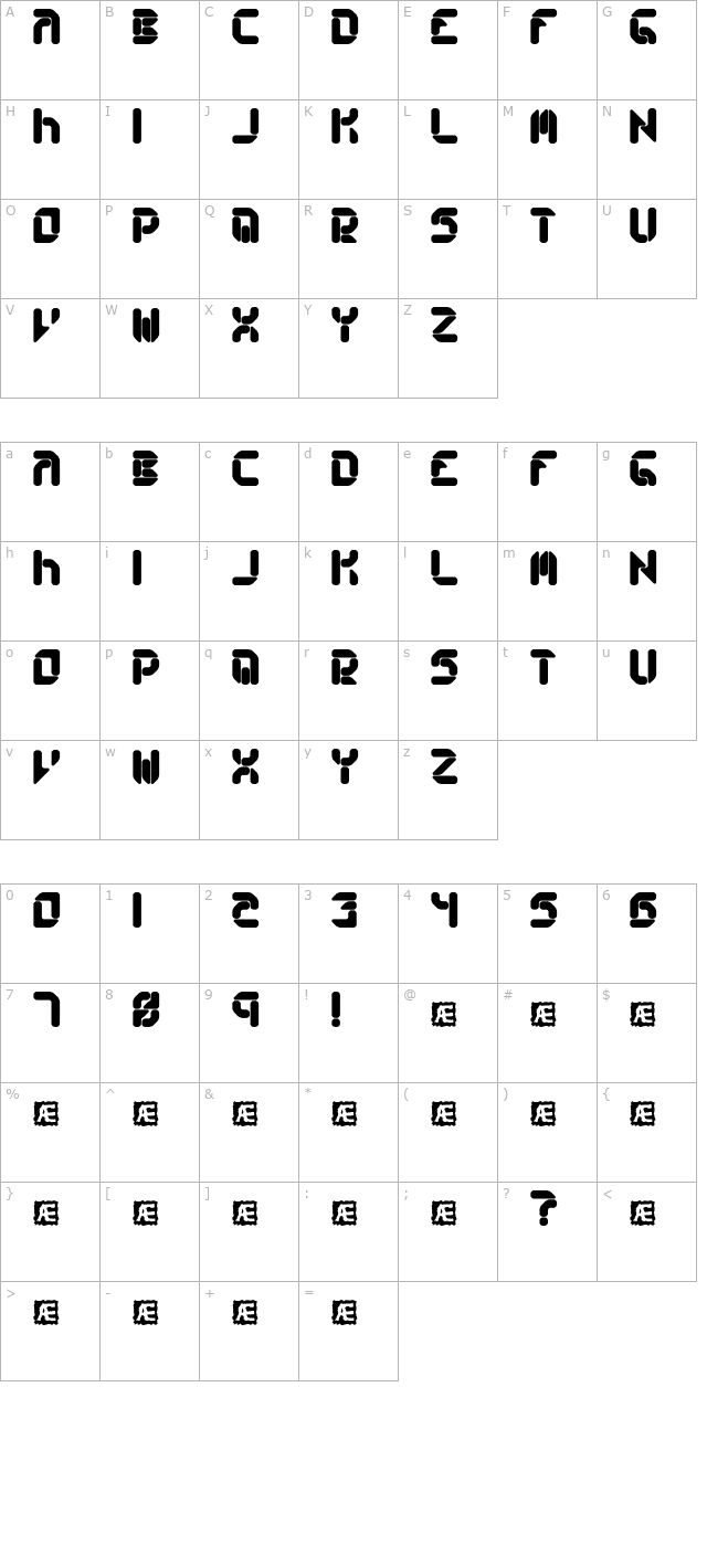 Collective RS (BRK) character map