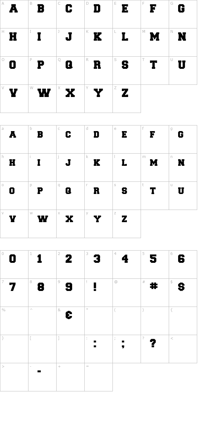 CollegiateBlackFLF character map