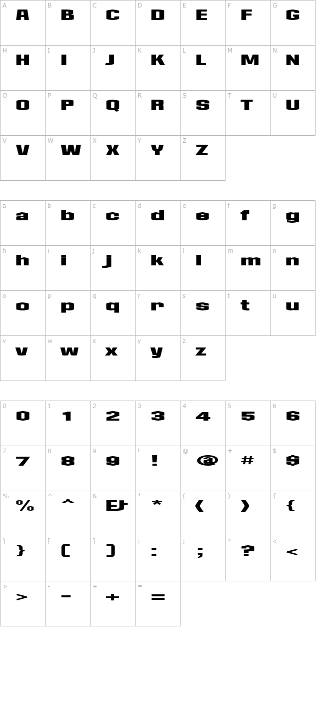 CollosExtended character map