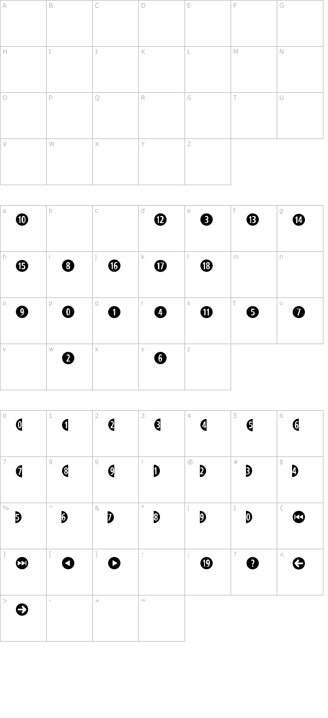 combinumerals-bold character map