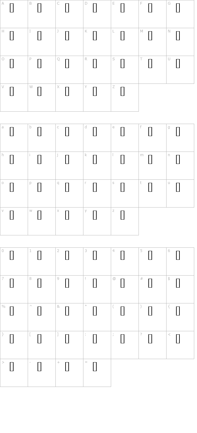 CombiNumerals Open character map