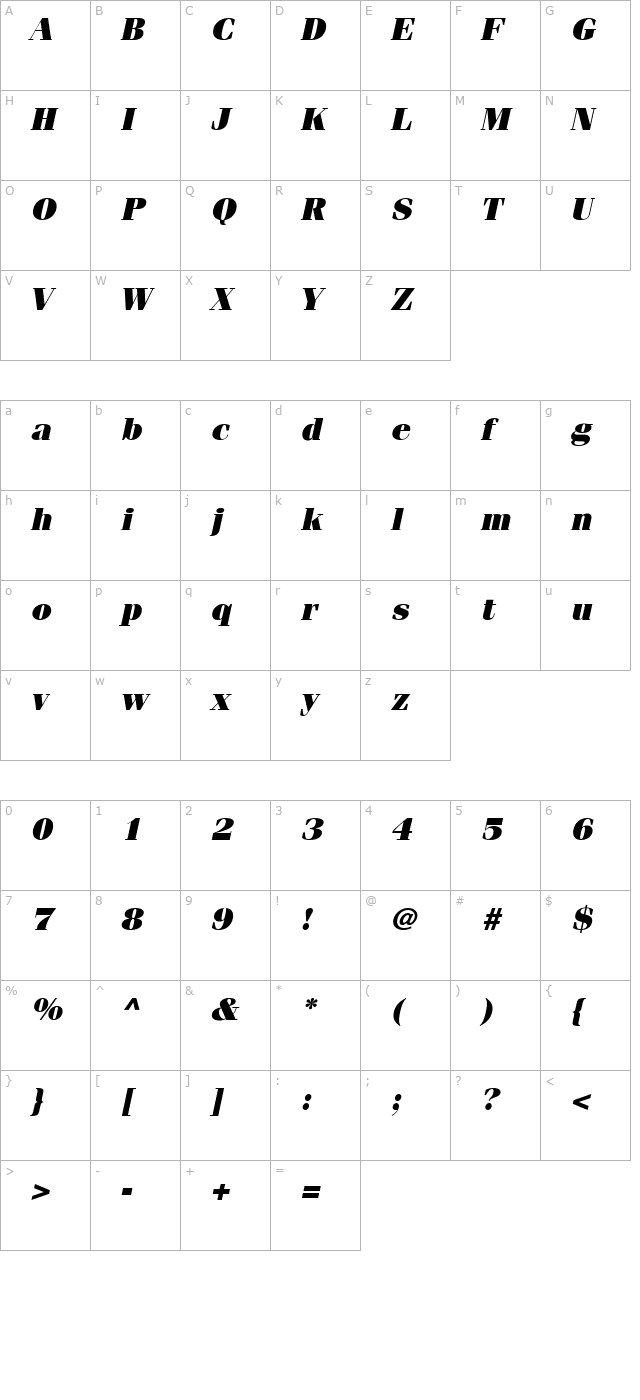 compendium-black-ssi-black-italic character map