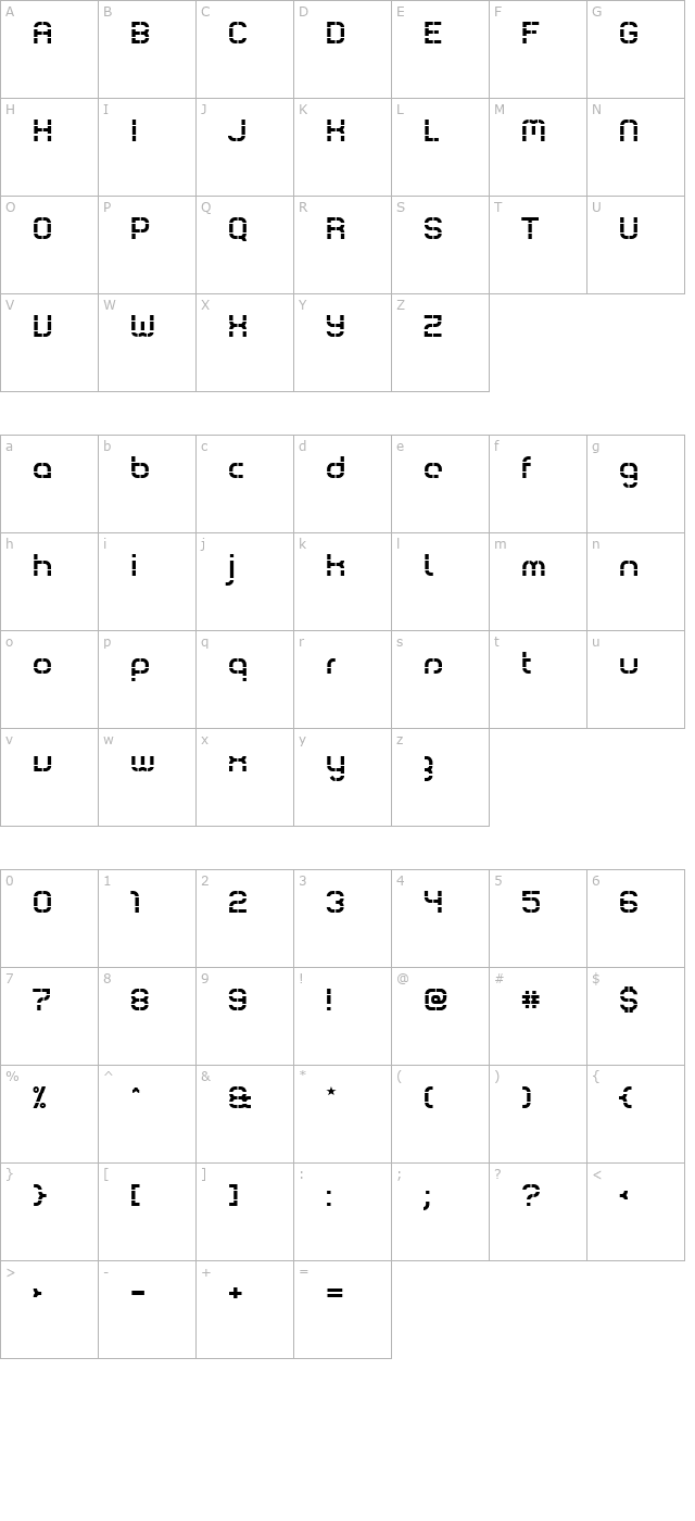 comsatstation character map