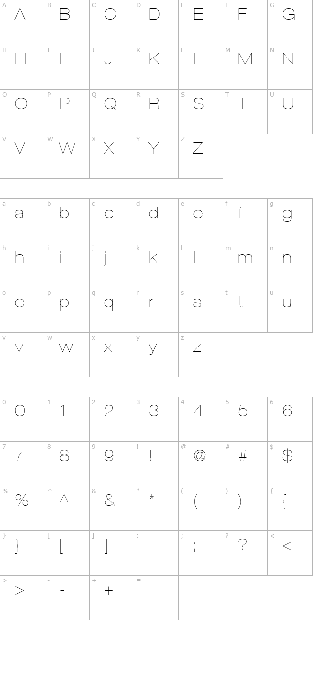 Context Reprise LightExp SSi Normal character map