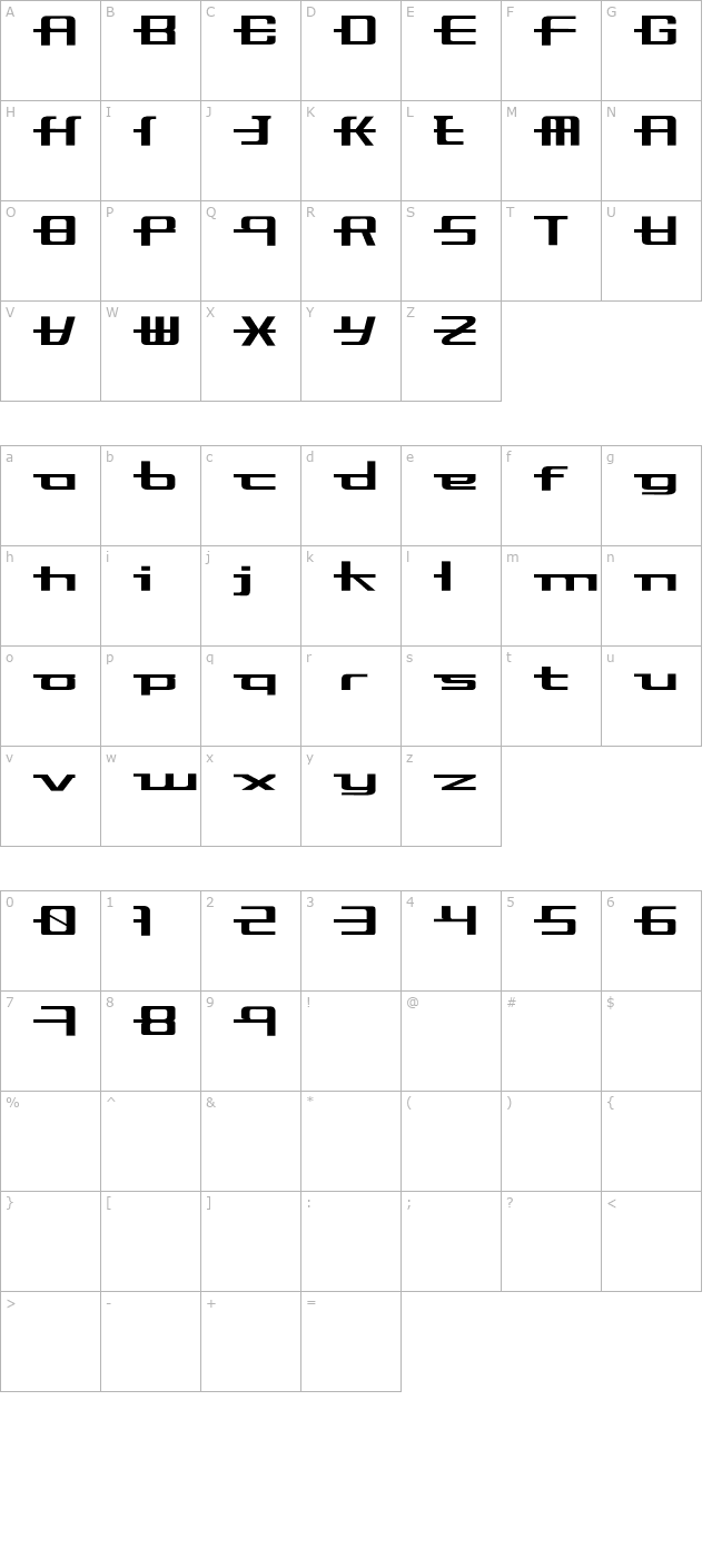 Continuous character map