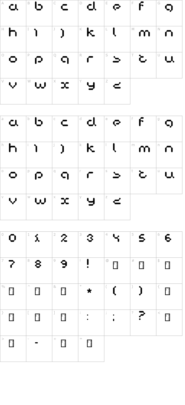 Copycat character map