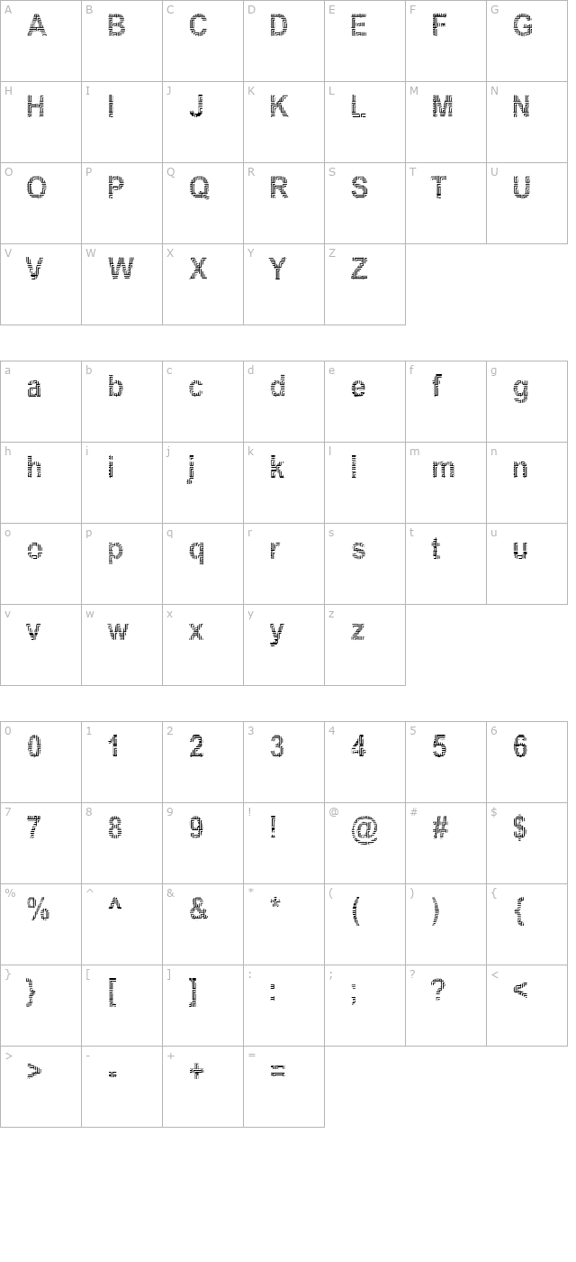 corner-becker character map