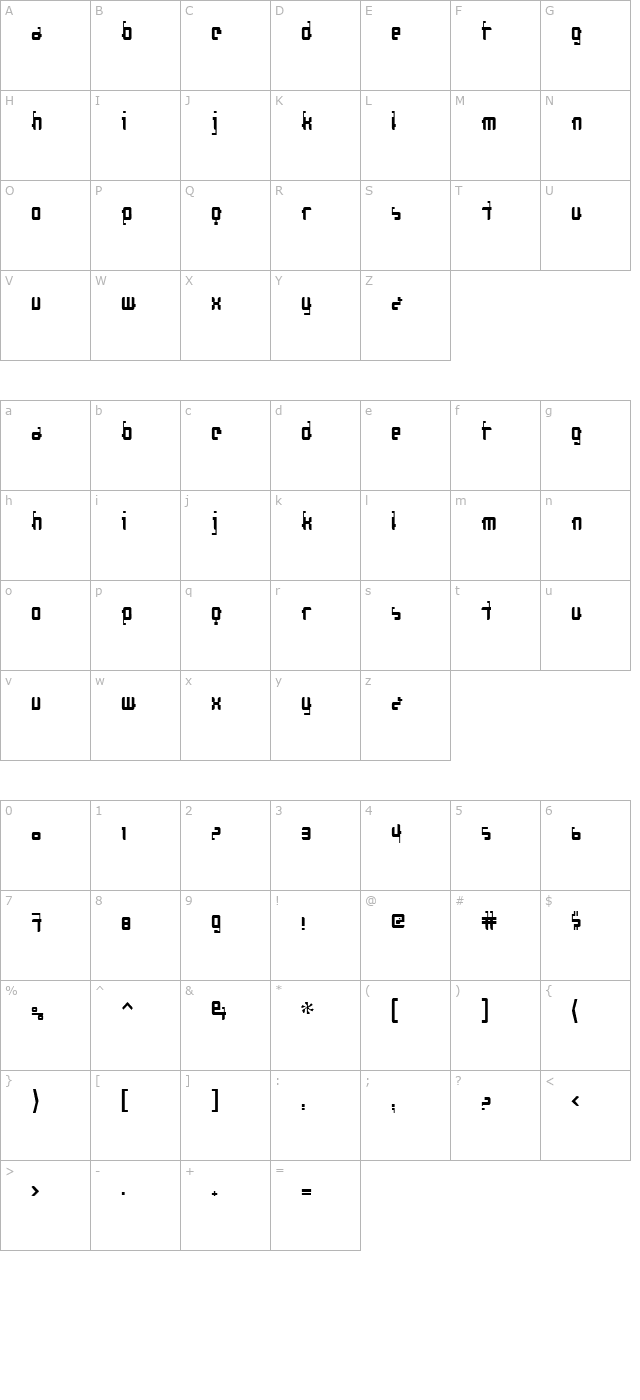 Cosmonaut Gravity character map