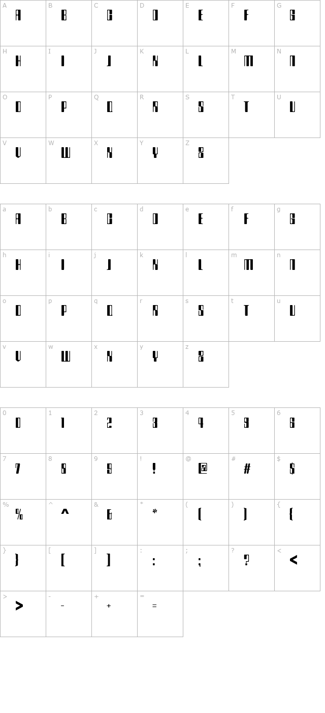 CountdownComD character map