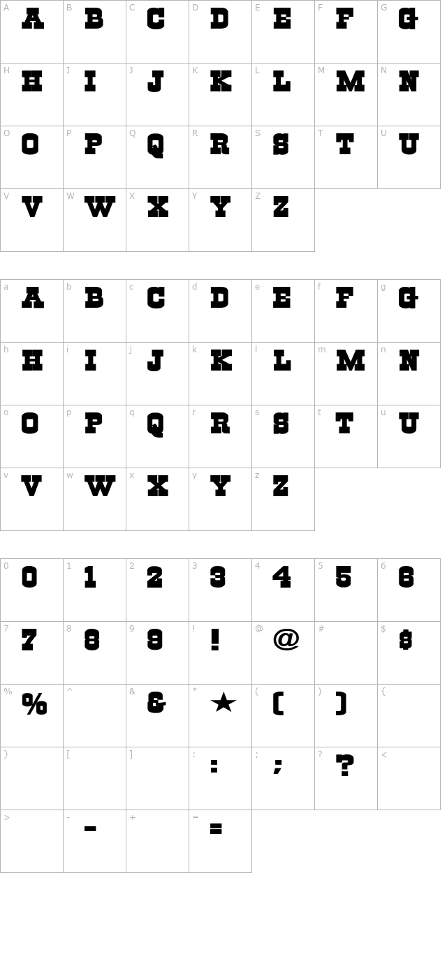 cowboys character map