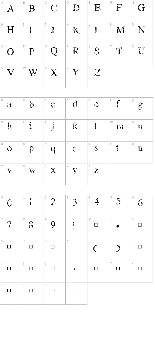 crack-babies character map