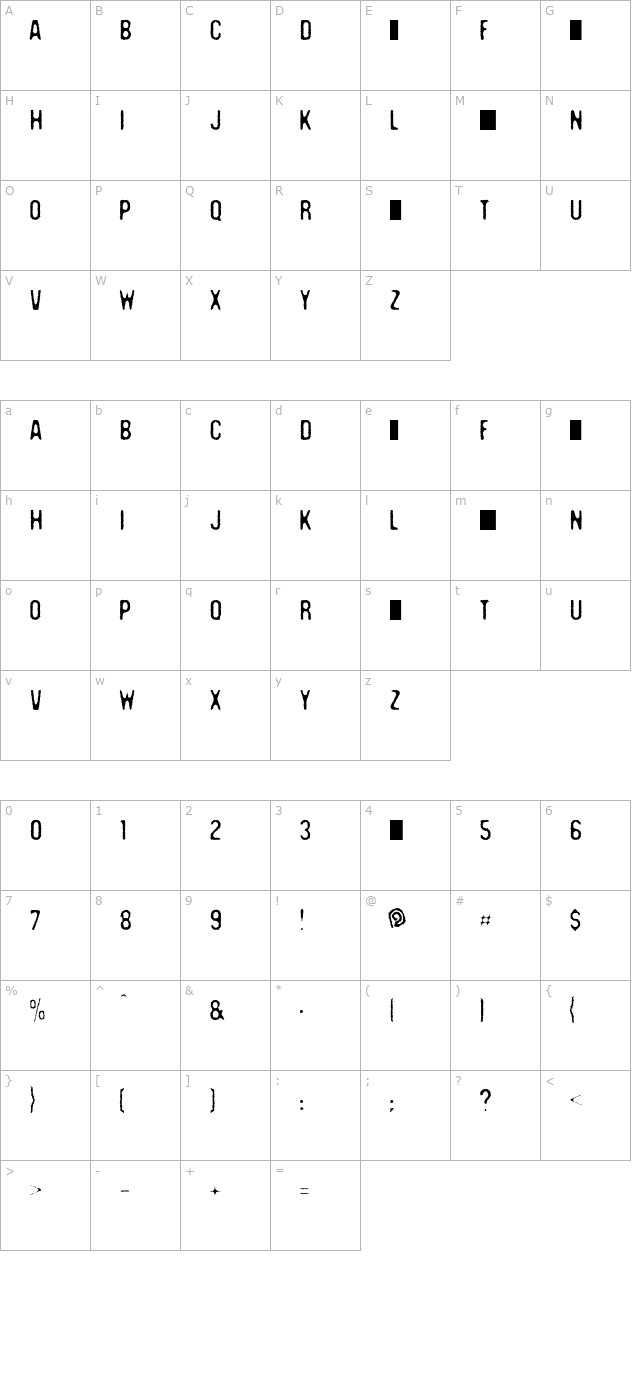 crack-demo character map