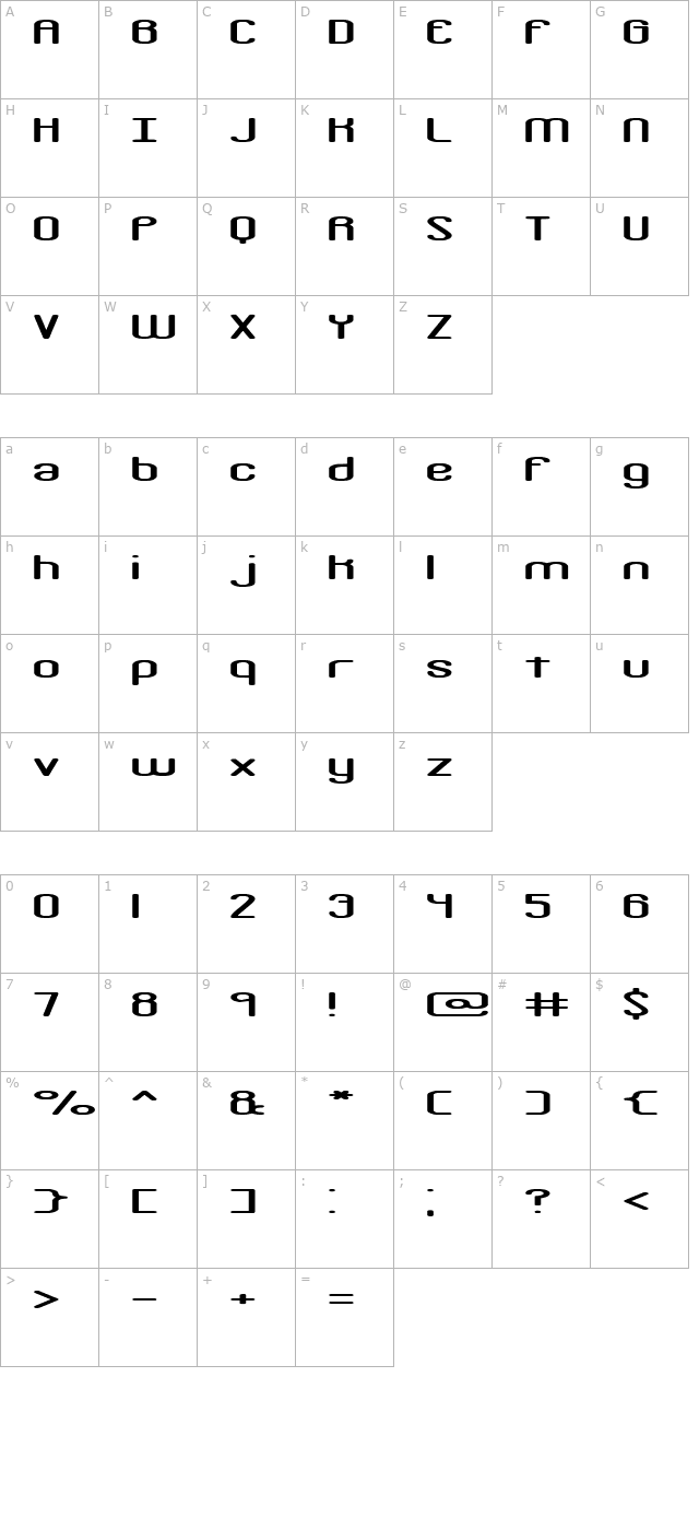 Crackdown R -BRK- character map