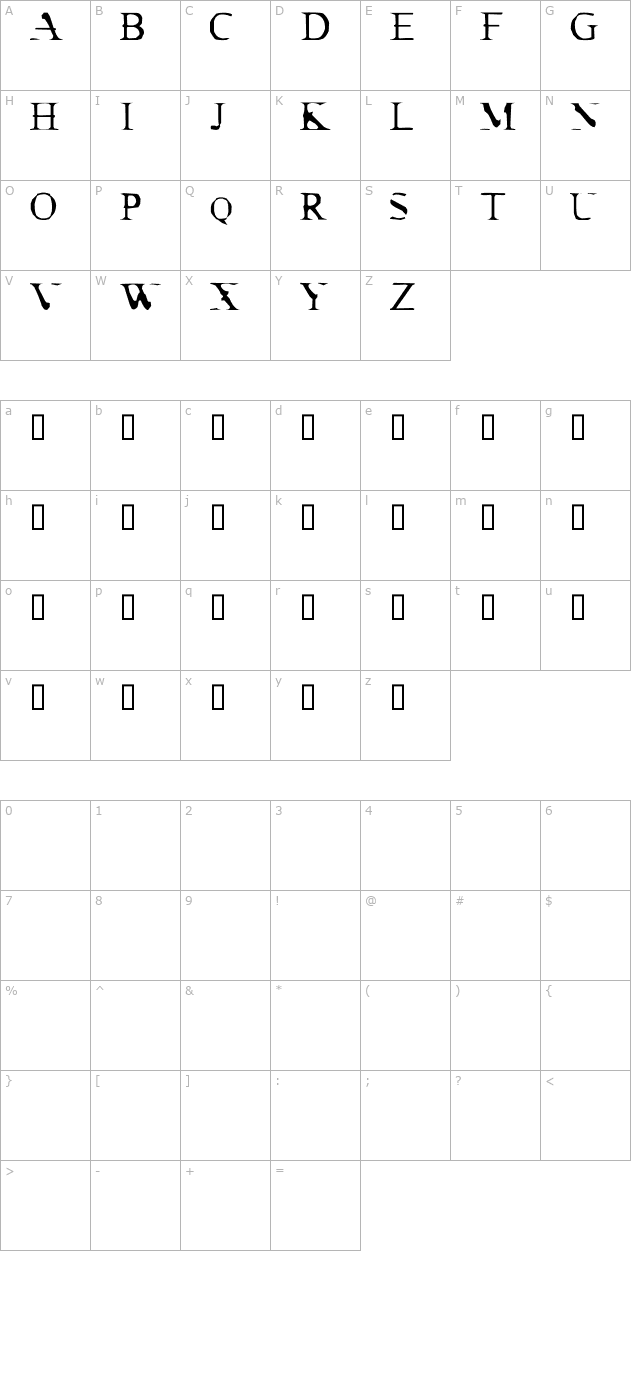 Cracked Dendrite character map