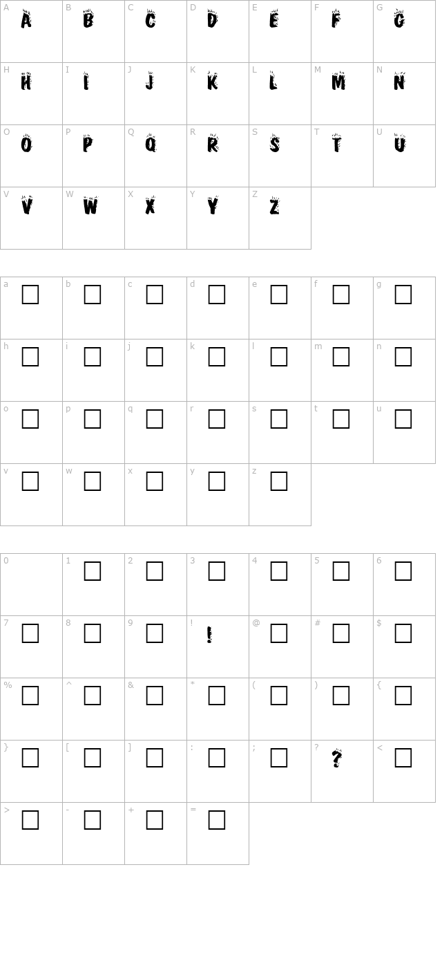 CrackFir character map