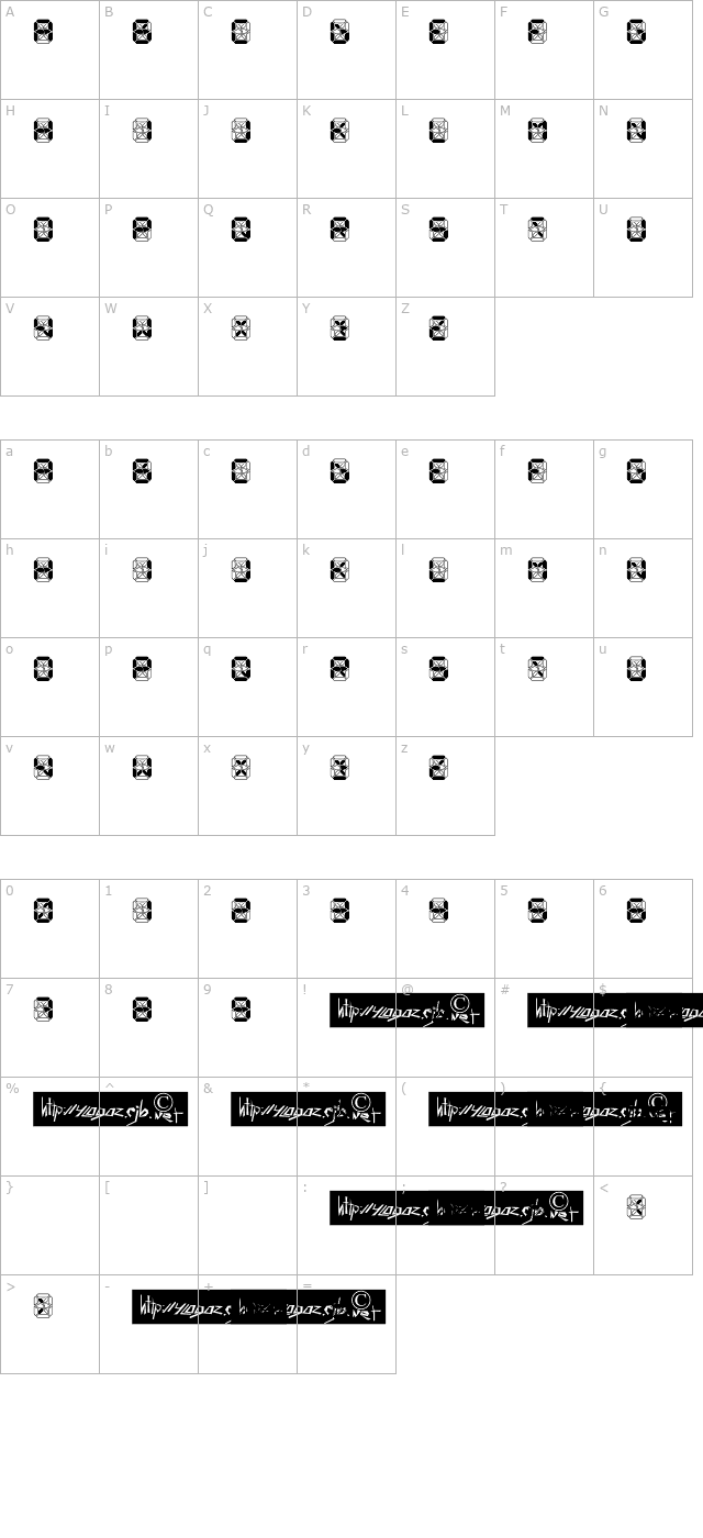 crashed-scoreboard character map