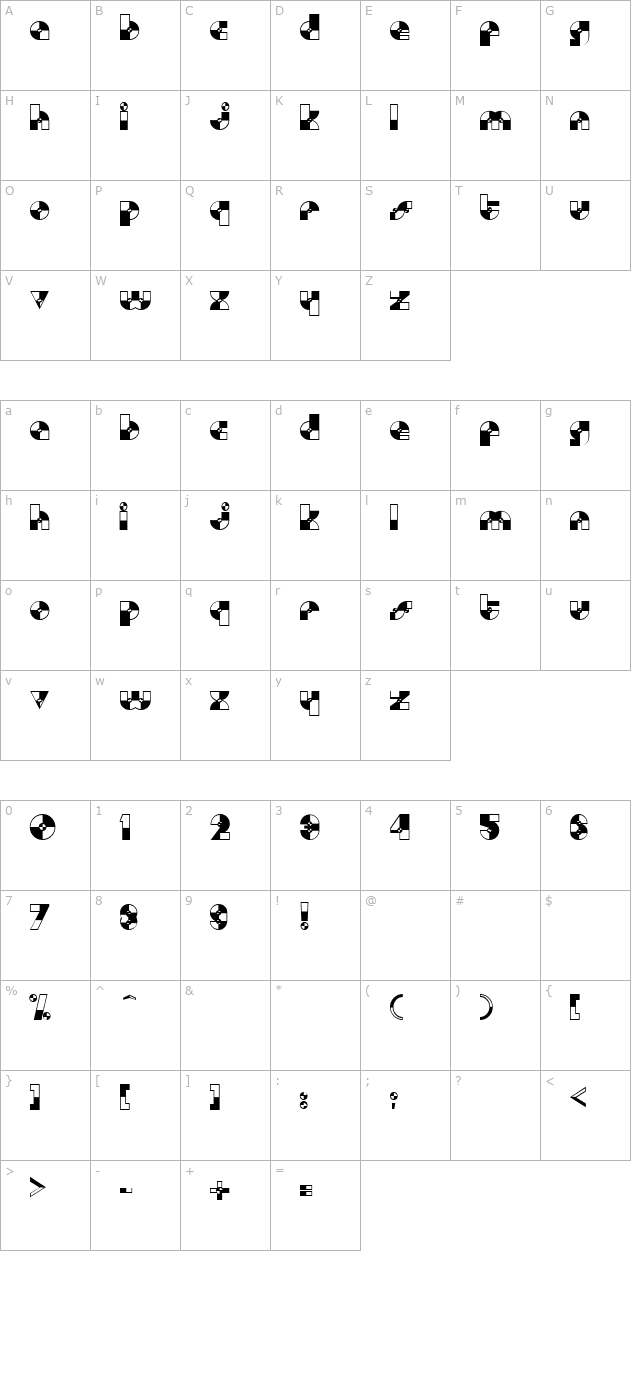 CrashTestA character map