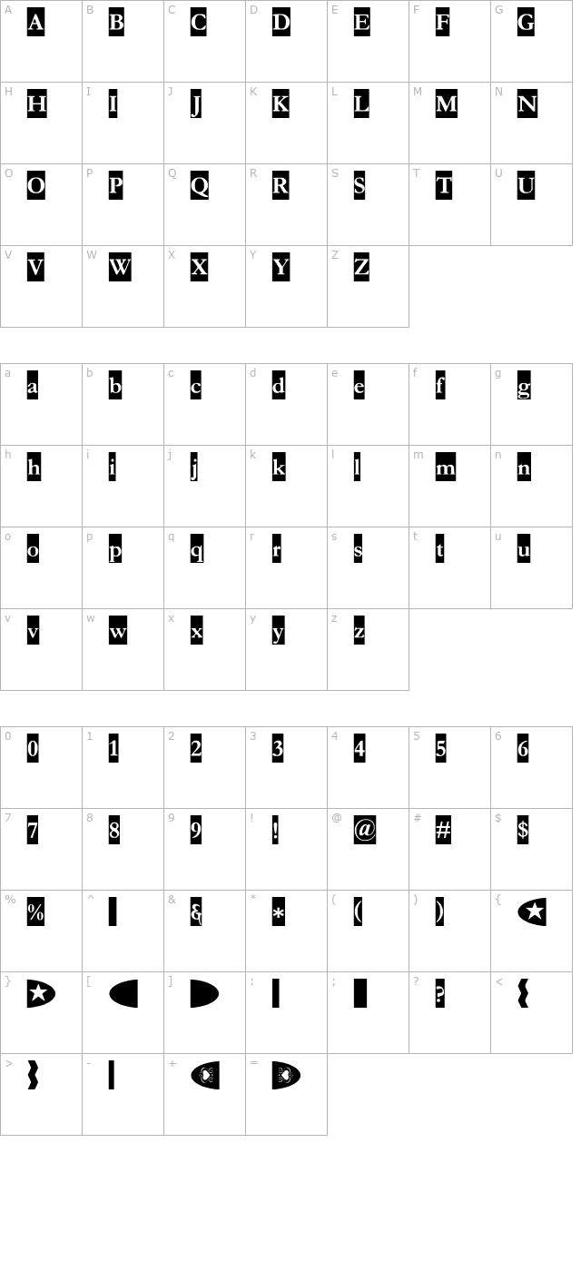 crayomonde character map