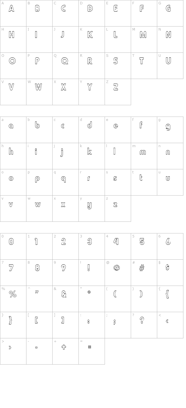 CremonaOpen character map