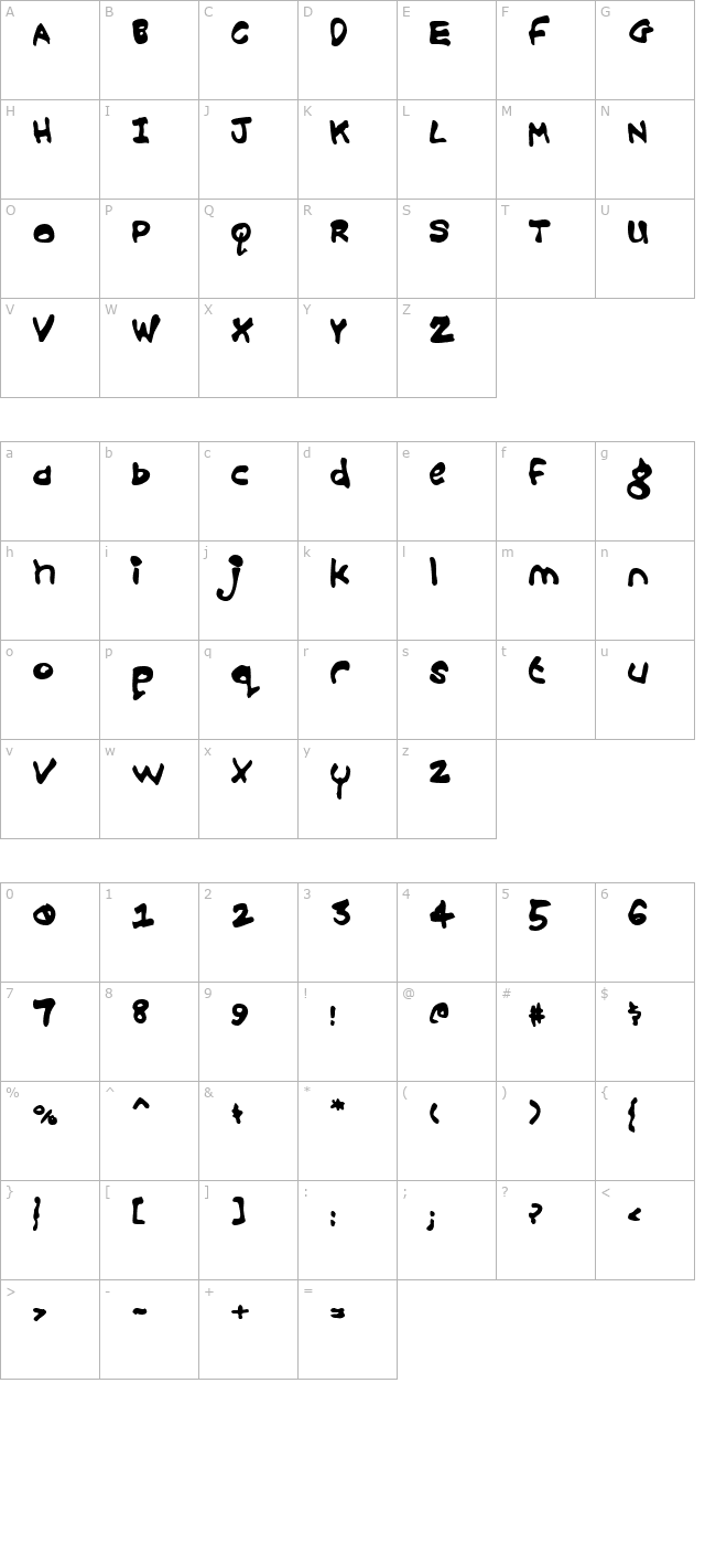 croobie character map