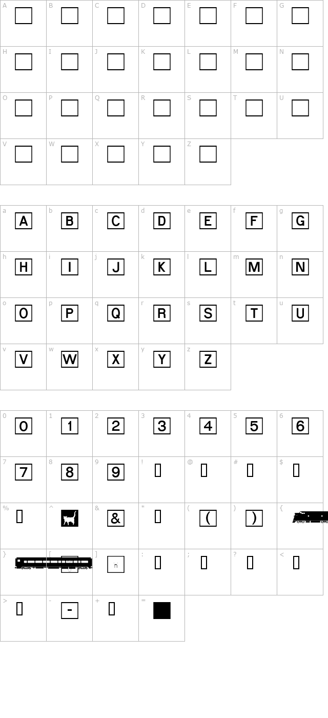 Crossword character map