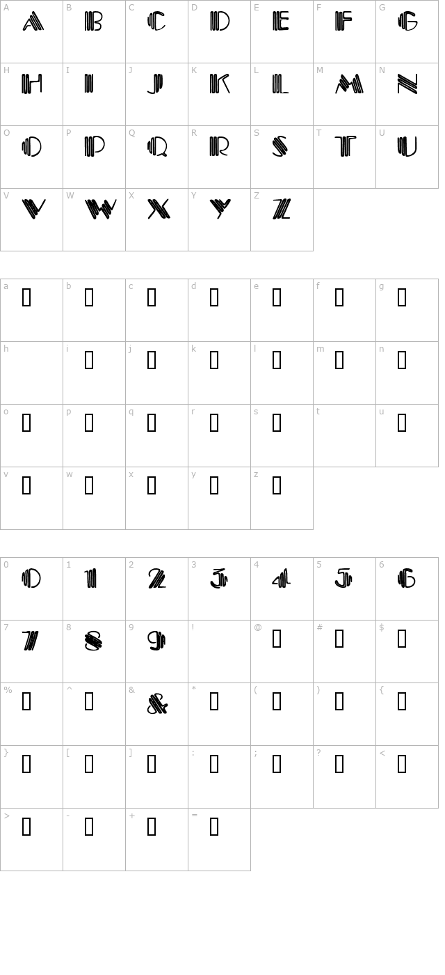 Crystal Gypsy character map