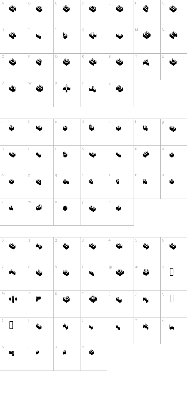 Cubicle character map