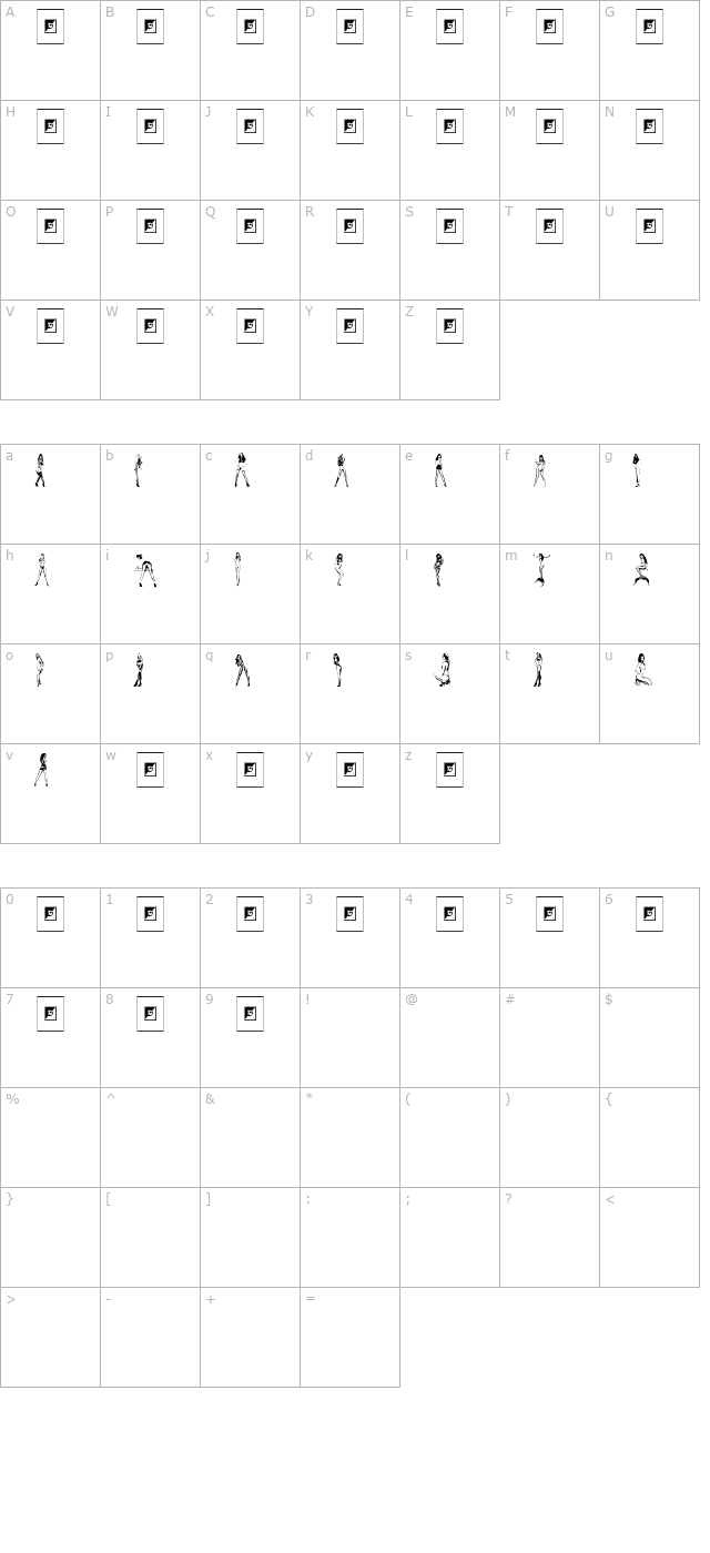 cuties-by-carlos character map