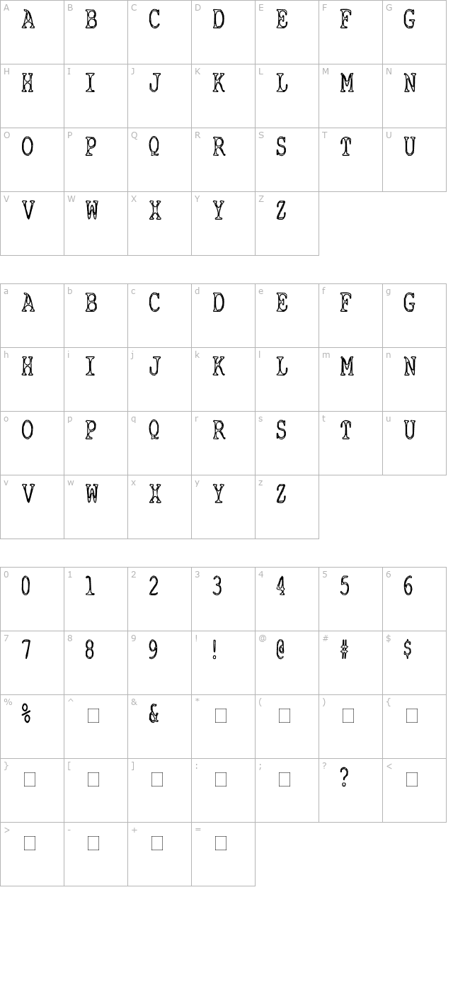 Cyanide Breathmint character map