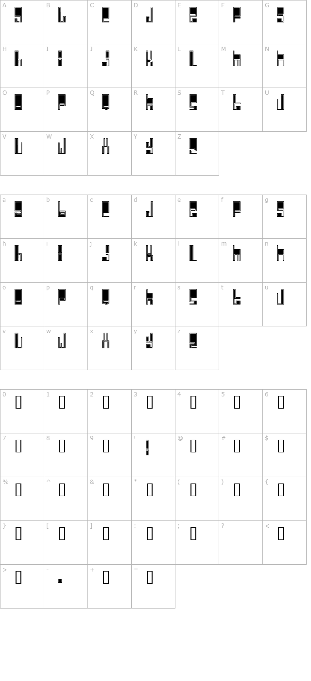 Cyberjimmy character map