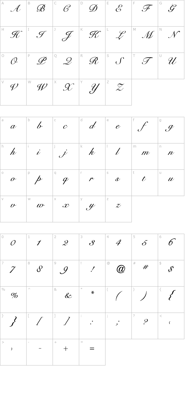 CygnetRound character map