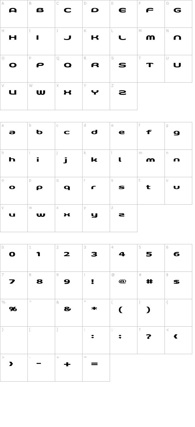 D3 Archism character map