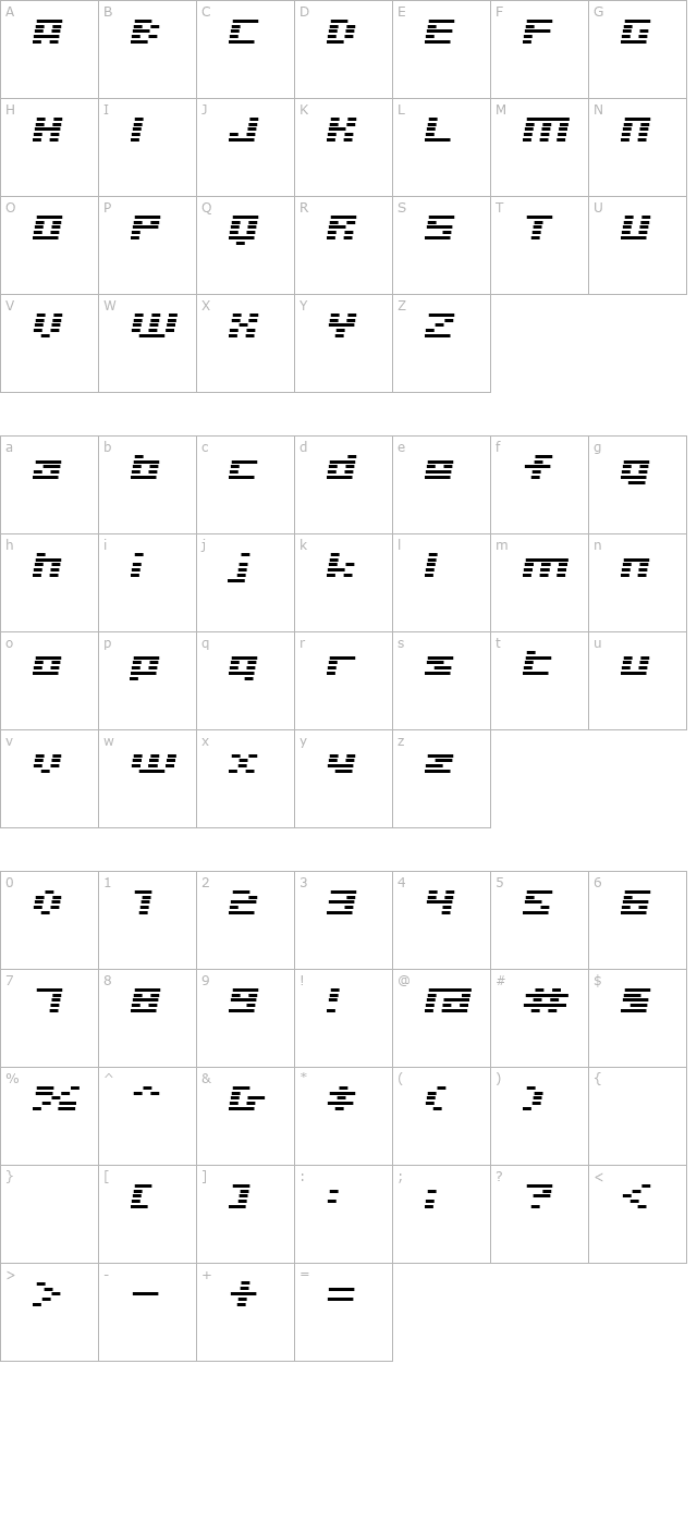 d3-digitalism-italic character map