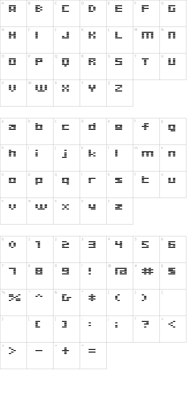 D3 Digitalism character map