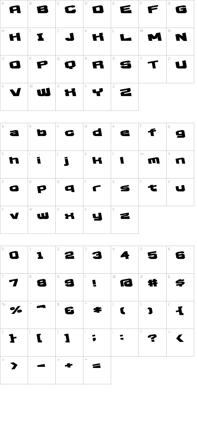 d3-egoistism-extra character map