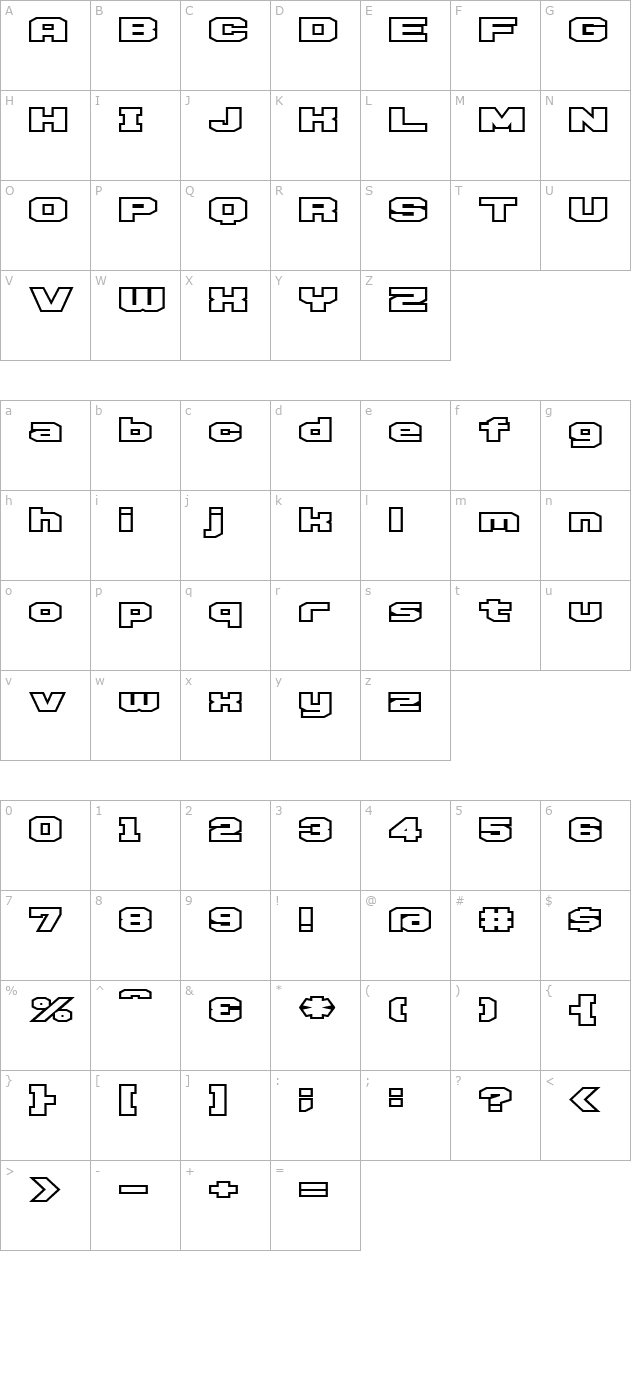 D3 Egoistism outline character map