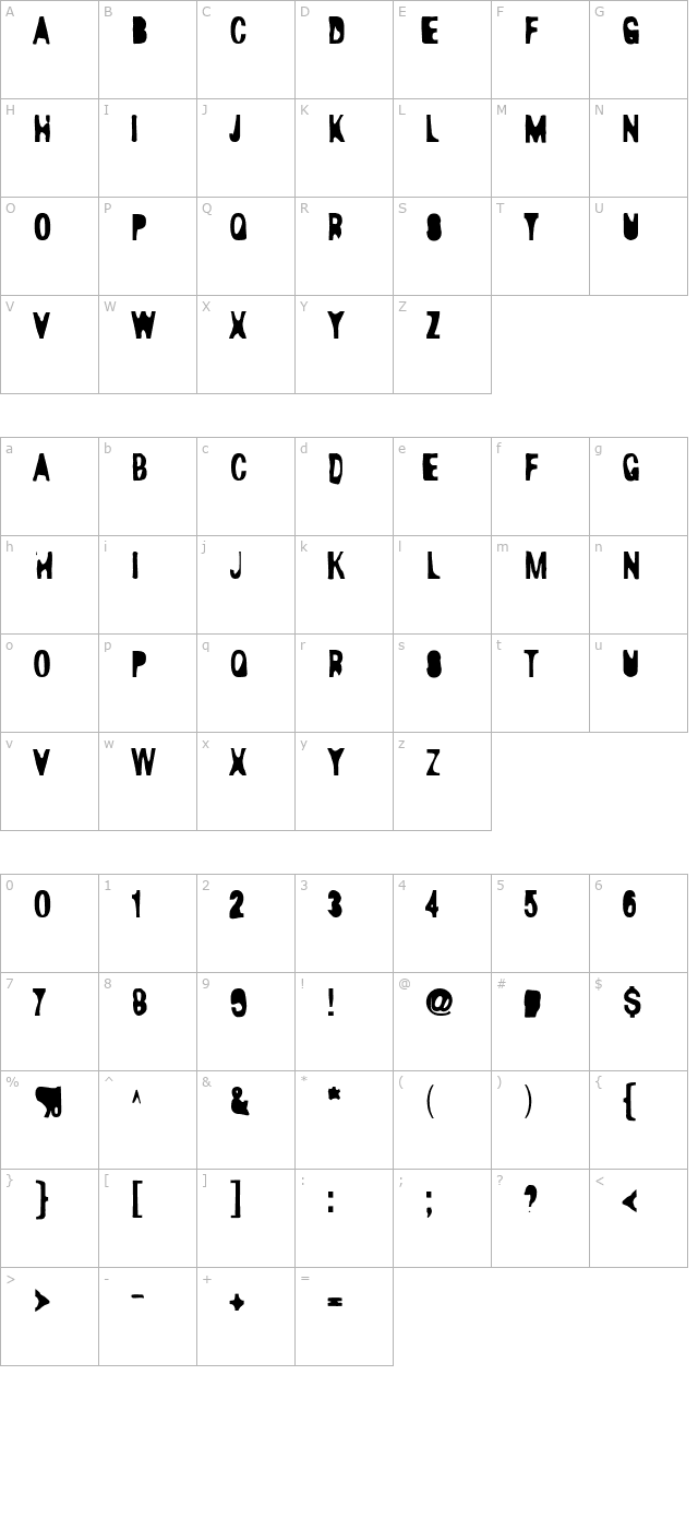 d44caps-only character map