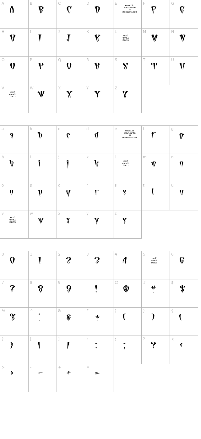 daddio-dot-eval- character map