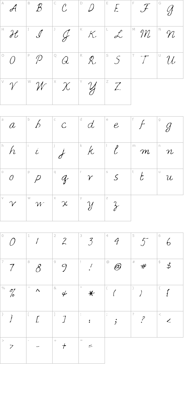 Dado Regular character map